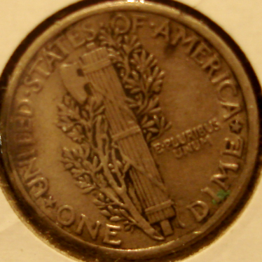 1917 Mercury Dime Reverse