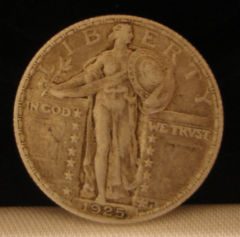 1925 Standing Liberty Quarter Obverse - Very Fine