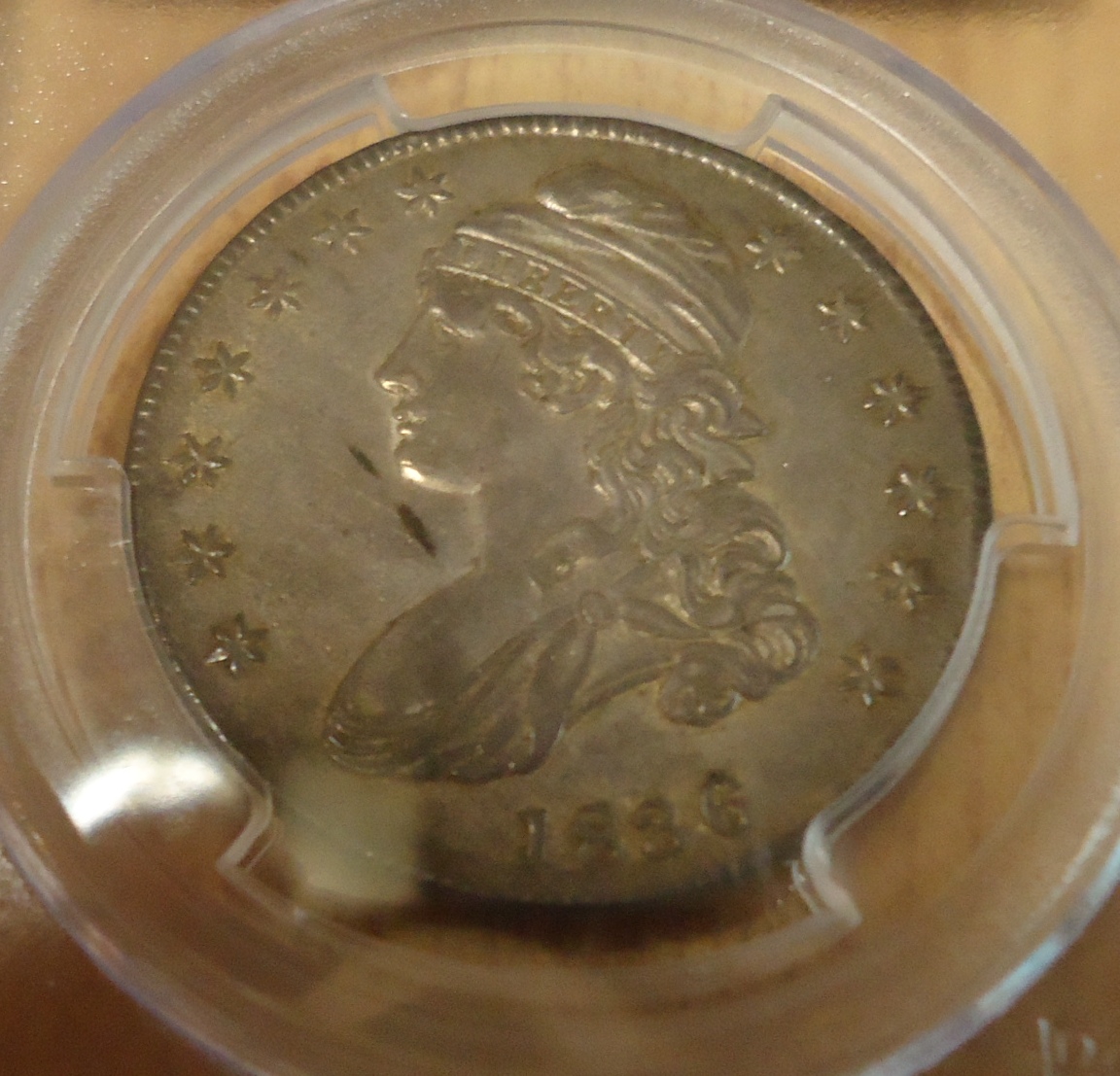 1836 Lettered Edged XF45 in a PCGS slab