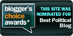 My site was nominated for Best Political Blog!