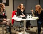 
	On the table for discussion: Jessica Cummings, Talia Balsam and Kelly McAndrew (l.-r.) make for “Good Television.” Photo by Kevin Thomas Garcia
