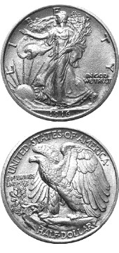 walking liberty half dollar